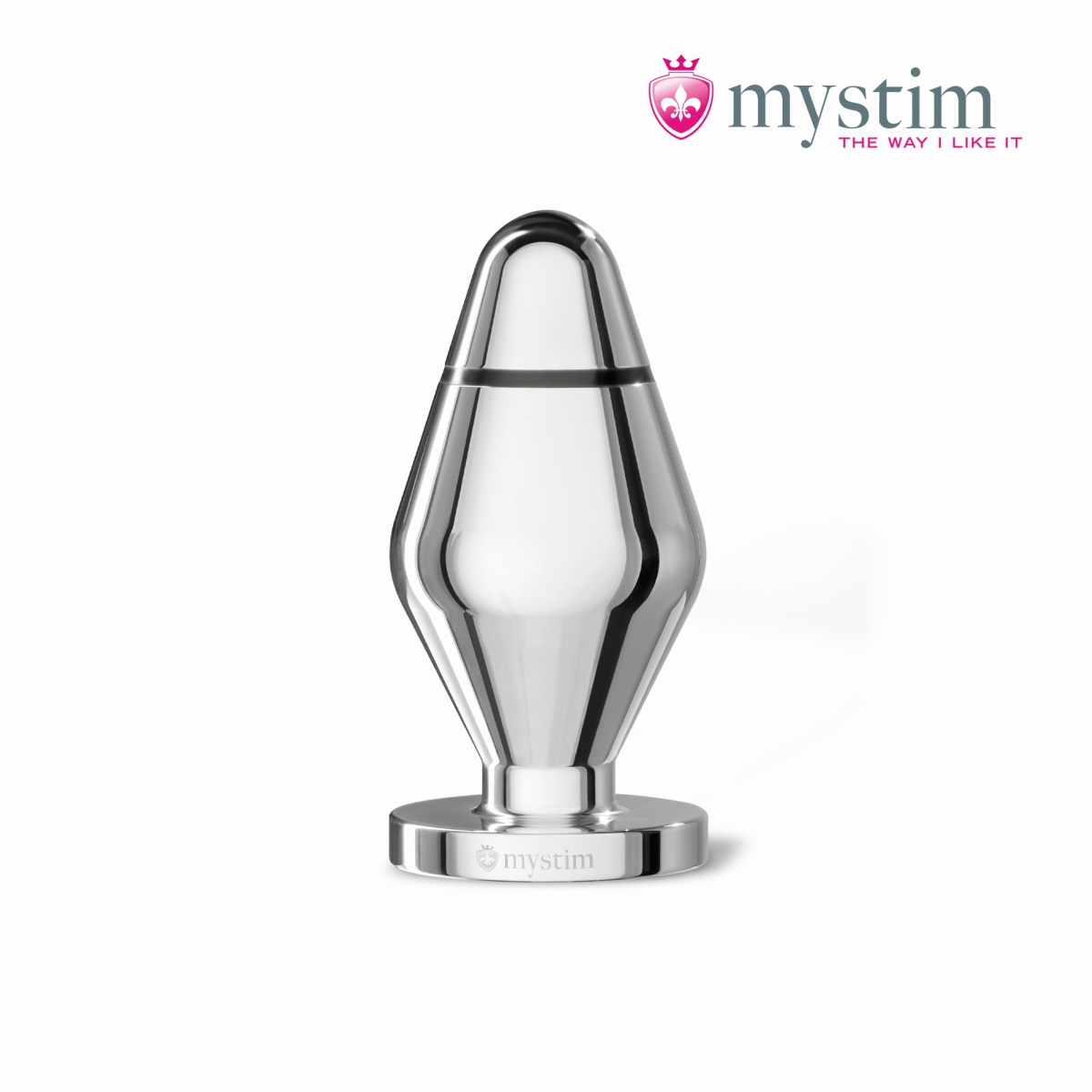 Mystim Buttplug John L - E-Stim Plug aus handpoliertem Aluminium